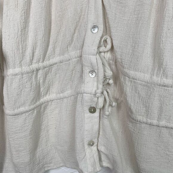 Jen’s Pirate Booty Natural Kiedis Peasant Boho Long Sleeve Top Small New - Picture 3 of 7